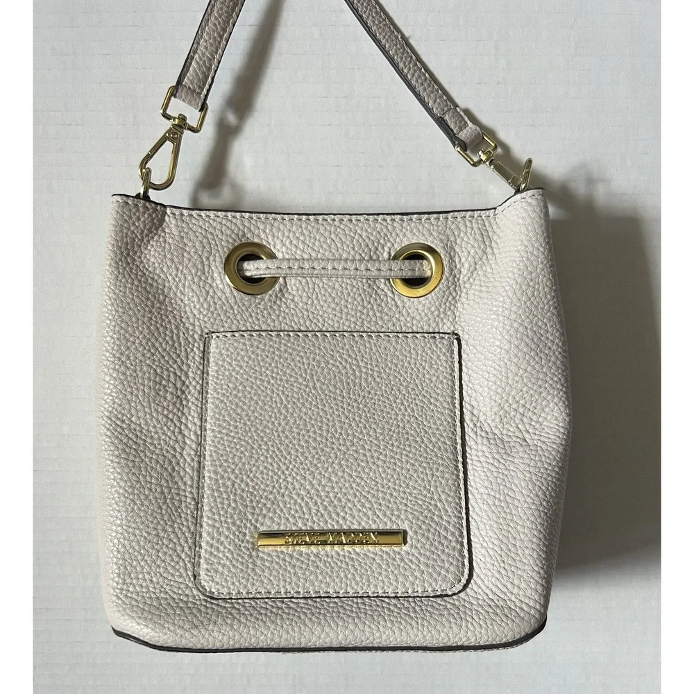 STEVE MADDEN‎ Bucket Cognac Reptile Snake Pattern Purse Handbag